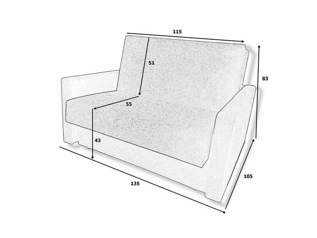 Sofa Amerykanka rozkładana Ola II pojemnik na pościel Nowa