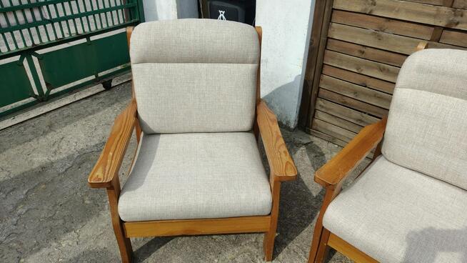 Komplet kanapa + fotel drewno sosnowe lata 80 WYPRZEDAŻ!