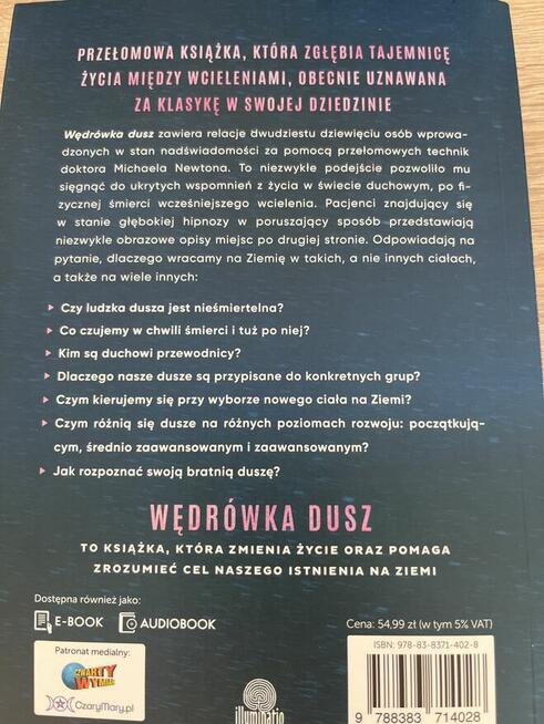 Książka Wędrówka dusz Dr.Michael Newton