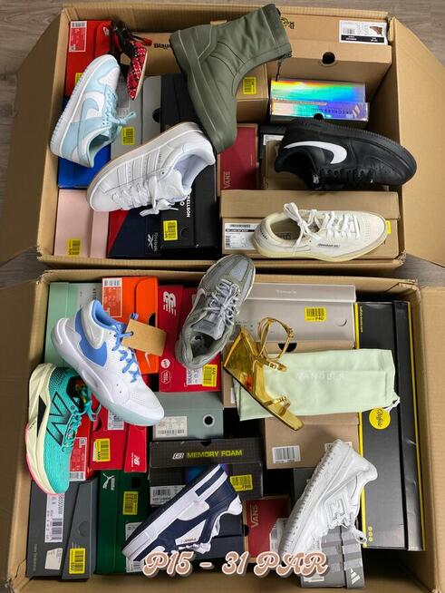 Pakiety markowego obuwia ABC ze zwrotów konsumenckich