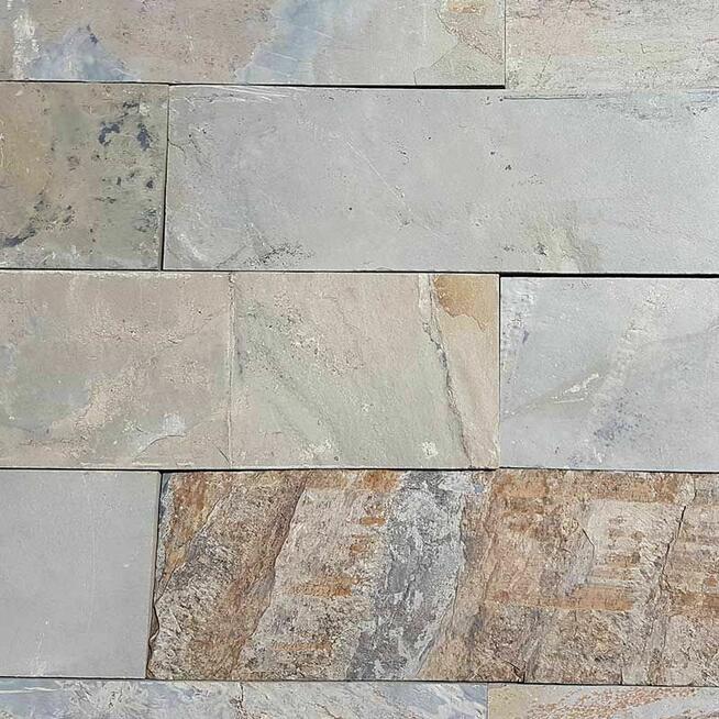 Płytki Łupek California Gold naturalny 10x30x0,8-1,3 cm