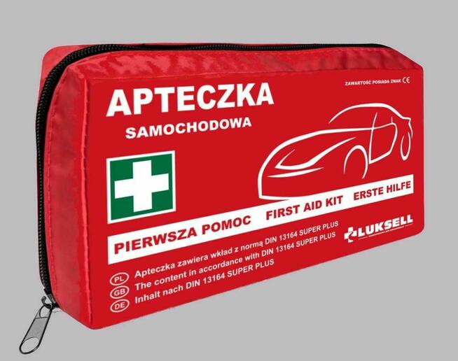 Apteczka samochodowa z tkaniny wodoodpornej DIN 13164+