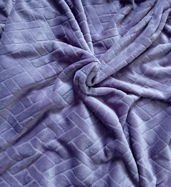 Koc fioletowy polarowy