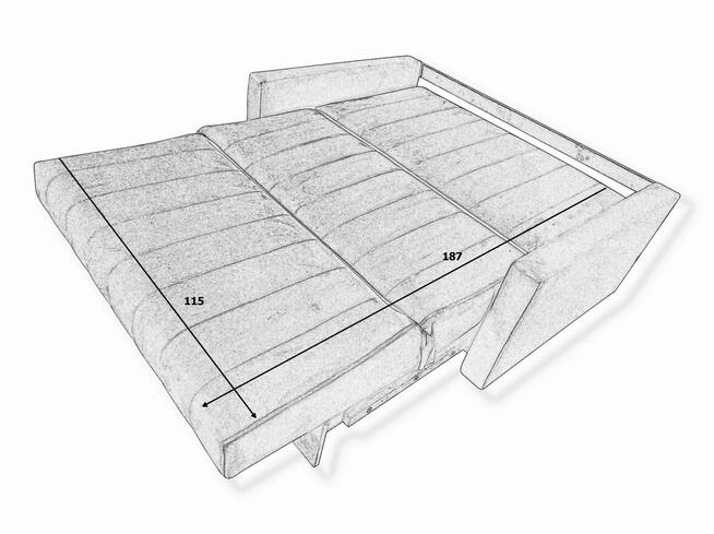 Sofa Amerykanka rozkładana Ola II pojemnik na pościel Nowa