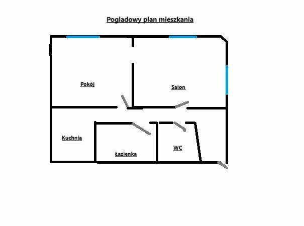 Sprzedam mieszkanie 2 pokoje 42,3m2 , piwnica 5m2