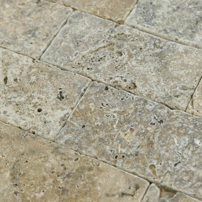 Płytki Trawertyn Silver Ash bębnowany 30,5x10x1 cm