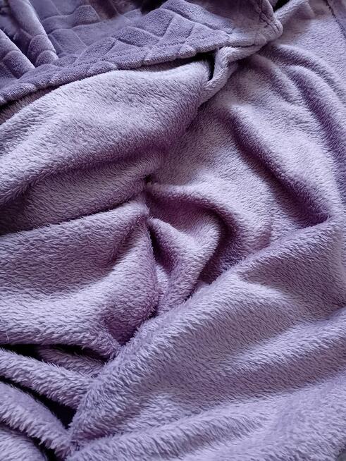 Koc fioletowy polarowy