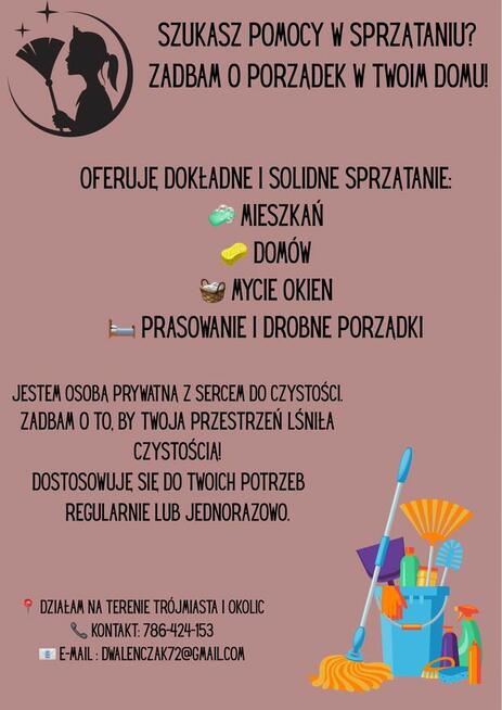 Sprzątanie mieszkań , biur itd