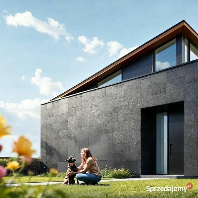 Płytki Łupek Black Slate naturalny 60x30x0,9-1,2 cm