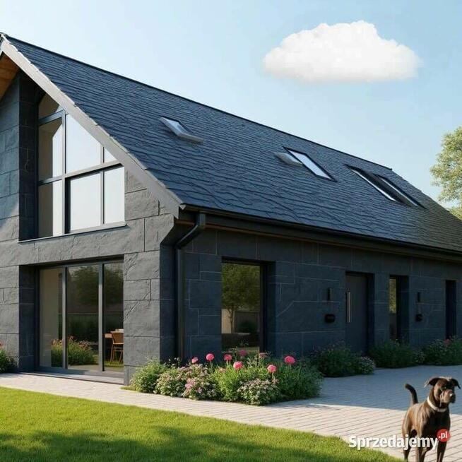 Płytki Łupek Black Slate naturalny 60x30x0,9-1,2 cm