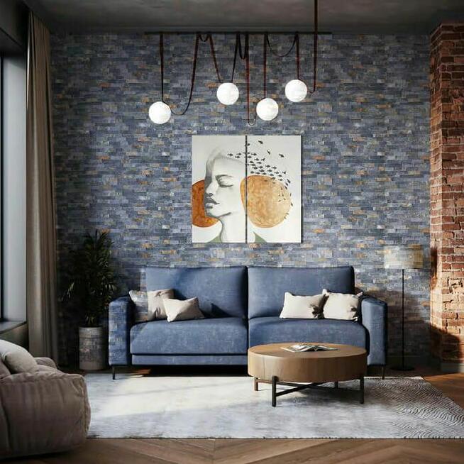 Panel ścienny Marmur Rusty Black naturalny 36x10x0,8-1,3 cm