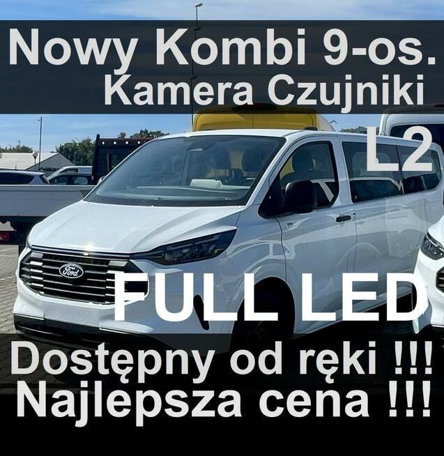 Ford Transit Custom L2 Trend 136KM Kamera Klima tył. Czujniki Full Led ! 1887 zł NiskaCena