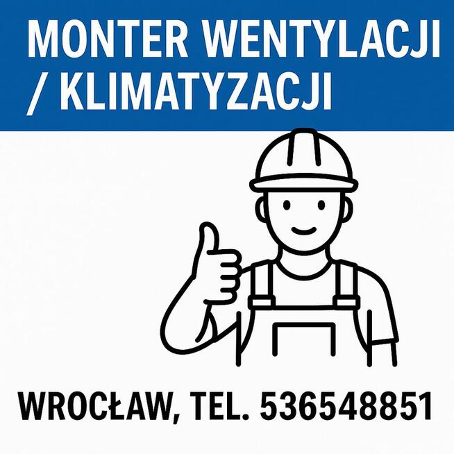 Monter wentylacji lub klimatyzacji od zaraz