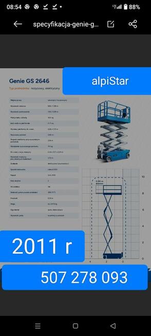 Sprzedam podest ruchomy