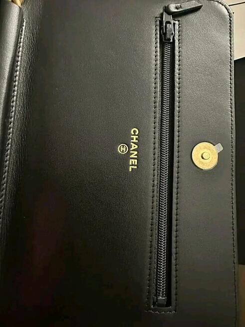 Chanel BOY WOC Czarny Kawior GHW