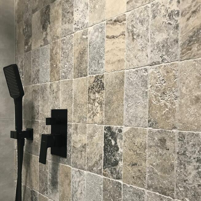 Płytki Trawertyn Silver Ash bębnowany 15,2x7,5x1 cm