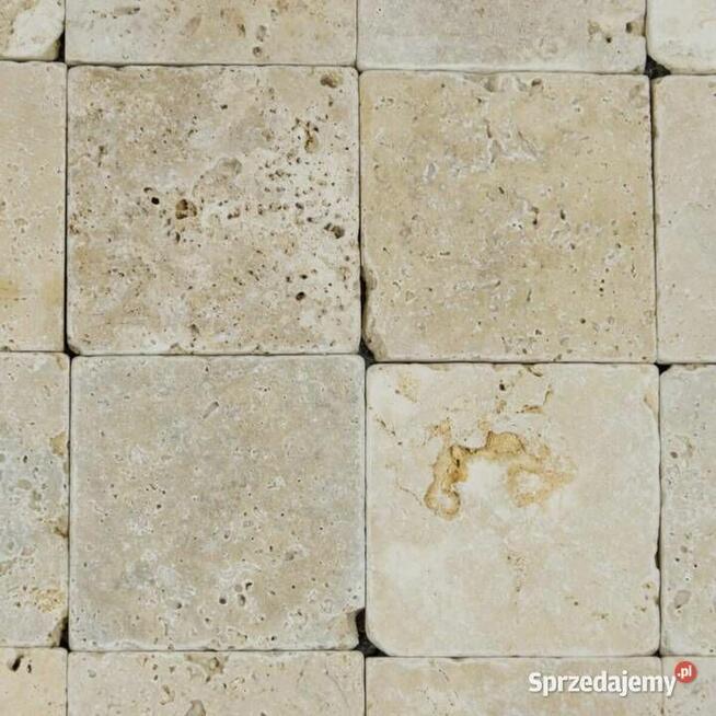 Kostki Trawertyn Classic bębnowany 10x10x1 cm