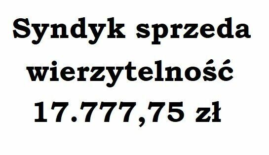 Syndyk sprzeda wierzytelność