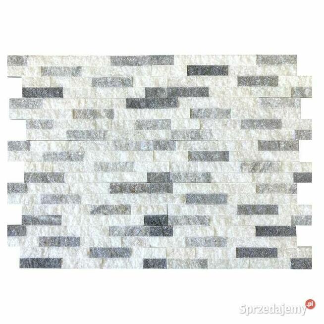 Panel ścienny Marmur Stackstone Cloudy Grey 10x36x0,8-1,3 cm