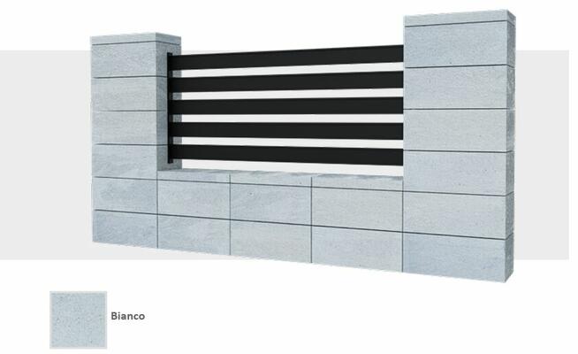 Murek betonowy Bloczek ogrodzeniowy STYROBUD FINI Bianco