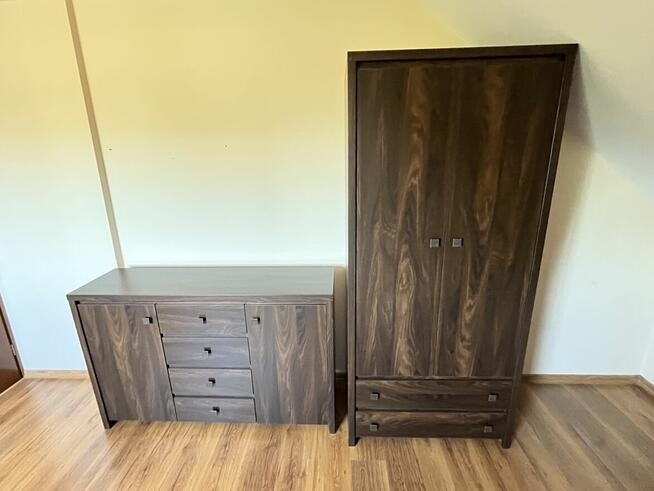 Zestaw mebli Kaspian – biurko, szafa, komoda i półka stan ba