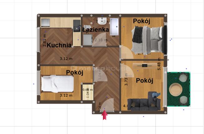 Nowe mieszkanie 3 pokojowe przy ul.Sidorskiej 3