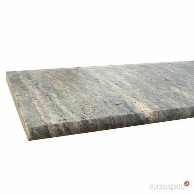 Stopień trawertynowy Silver szlifowany z bullnose 135x33x3cm