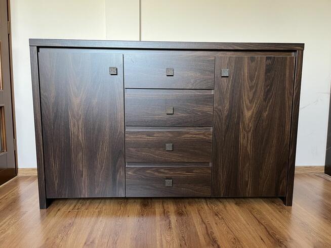 Zestaw mebli Kaspian – biurko, szafa, komoda i półka stan ba