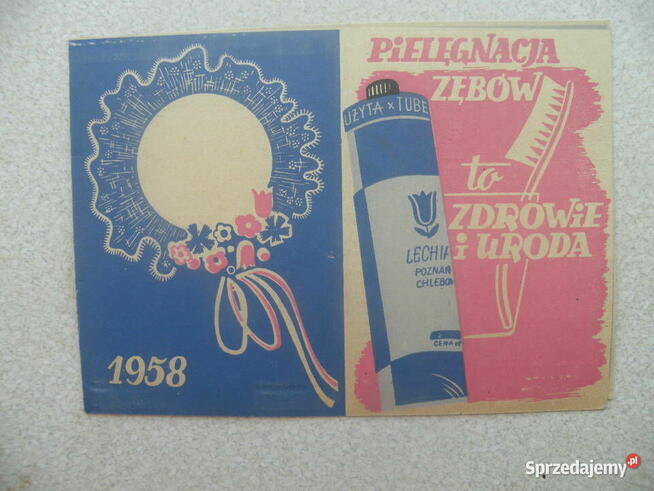Kalendarzyk , kalendarz 1958r. - POLLENA LECHIA WROCŁAW