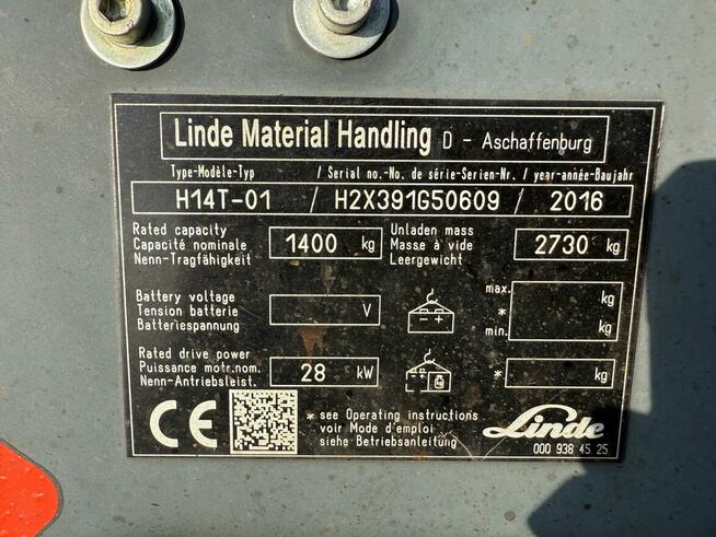 Linde H16T gazowy kabina 1 właściciel od nowości H14T