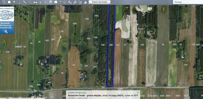 Działka budowlana Tuczapy, gmina Komarów- Osada.