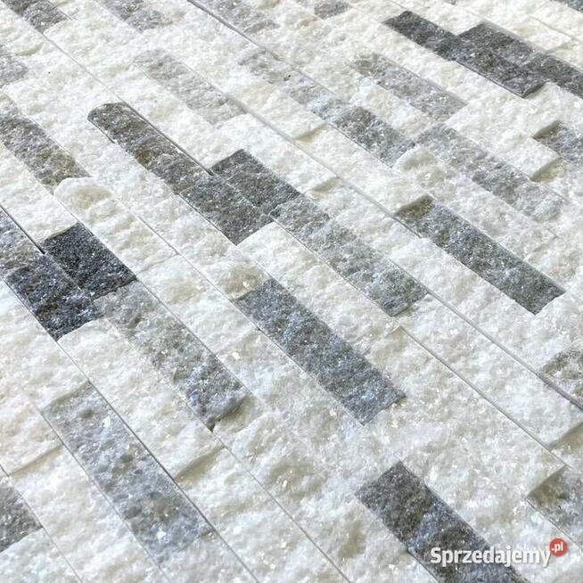 Panel ścienny Marmur Stackstone Cloudy Grey 10x36x0,8-1,3 cm