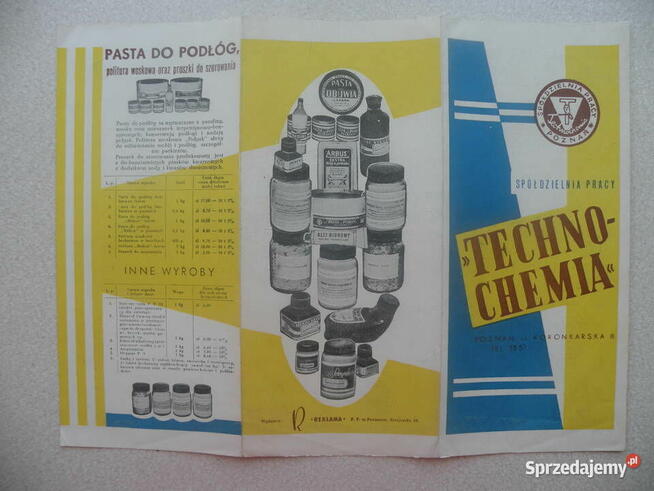 Reklama z PRL-u - TECHNO-CHEMIA Poznań