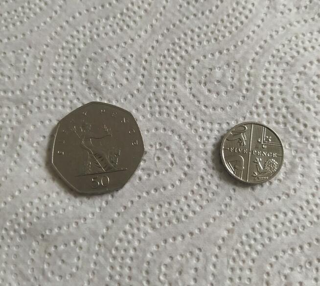 20 Koron/ SZWECJA ,FIFTY PENCE (50)-2003,FIVE PENCE (5)-2014