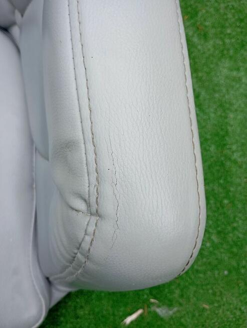 Siedzisko do fotel obrotowy, kosmetyczny Glamour szary skóra