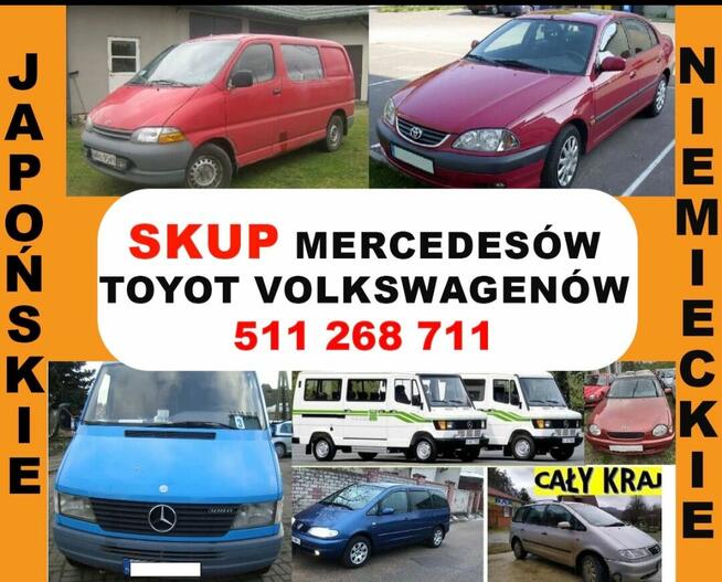 Skup aut MERCEDESÓW Mercedes TOYOT Toyota Avensis Sprinter A