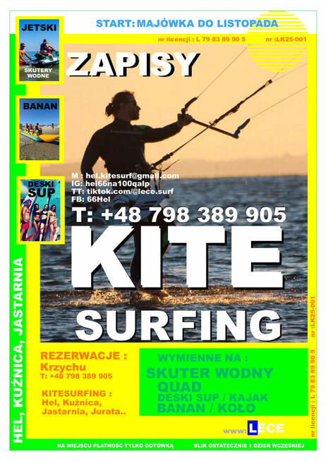Kitesurfing - kursy na HEL pakiety