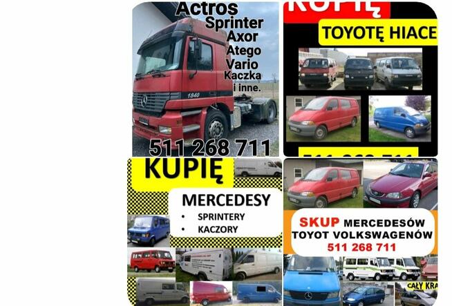 Skup aut MERCEDESÓW Mercedes TOYOT Toyota Avensis Sprinter A
