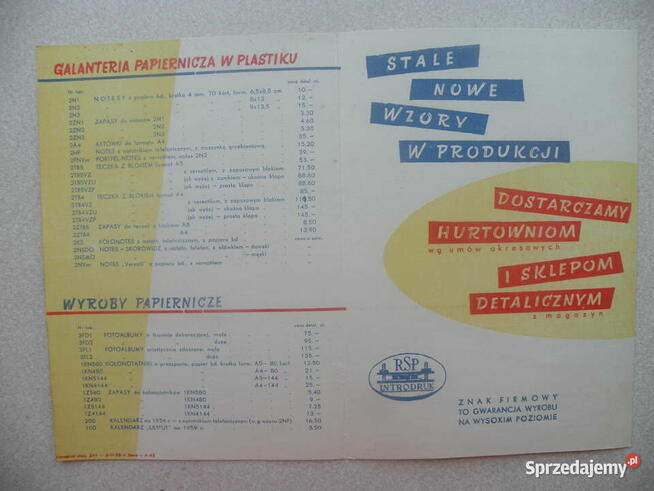 Targi 1958r. - INTRODRUK WARSZAWA