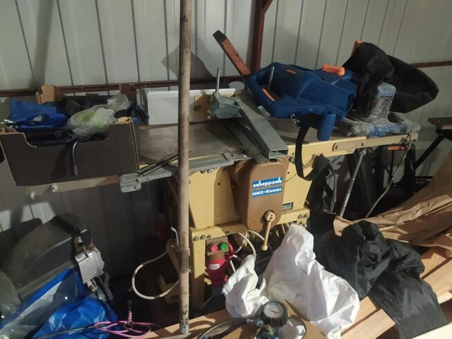 Scheppach HM2 kombi, heblarka, grubościówka, ostrzałka 3 w 1