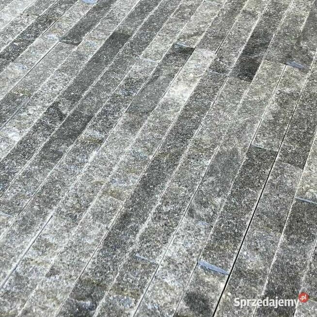 Panel ścienny Marmur Stackstone Cloudy Black 10x36x0,8-1,3 cm