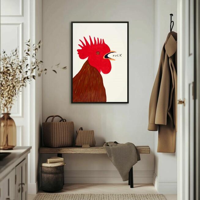 Plakat A4 Wkurzony Kogut