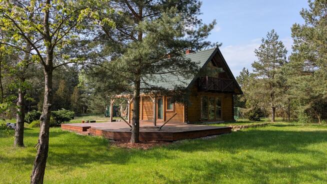 Całoroczny dom z bala nad Liwcem, przy lesie