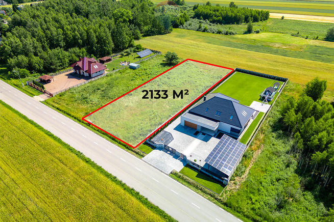 Działka 2133 m² Wola Rakowa, asfalt, media, cicha