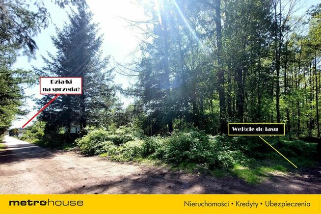 Działka jednorodzinna 1065 m2 tuż przy lesie.
