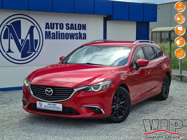 Mazda 6 BOSE Navi Skóra+Grzane+El Fotele Led WolneRęce Klimatronik Sensory Alu