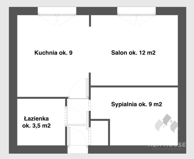 35 m2, Barczewo, widok na zieleń, 2 pokoje, 3p.