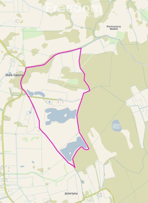 Teren siedliskowy z czterema stawami - pow. 49 ha