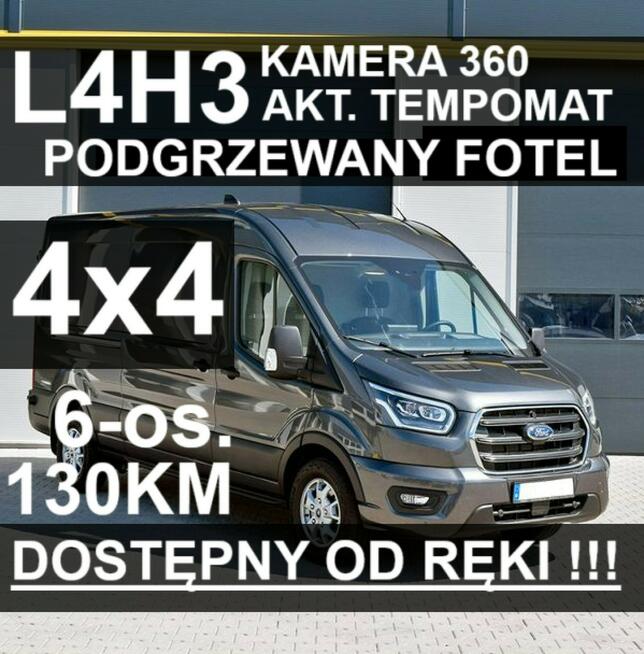 Ford Transit 4x4 L4H3 6-os. Brygadowy 130KM  Super Niska Cena  ! 2404 zł Od ręki !