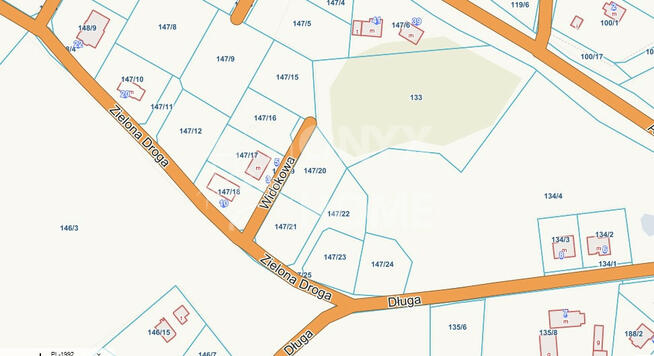 Działka budowlana Załęże gm. Przodkowo, Zielona Droga